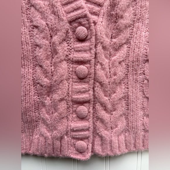 For Love & Lemons Billie Cropped Long Sleeve Cardigan Sweater - Picture 6 of 11